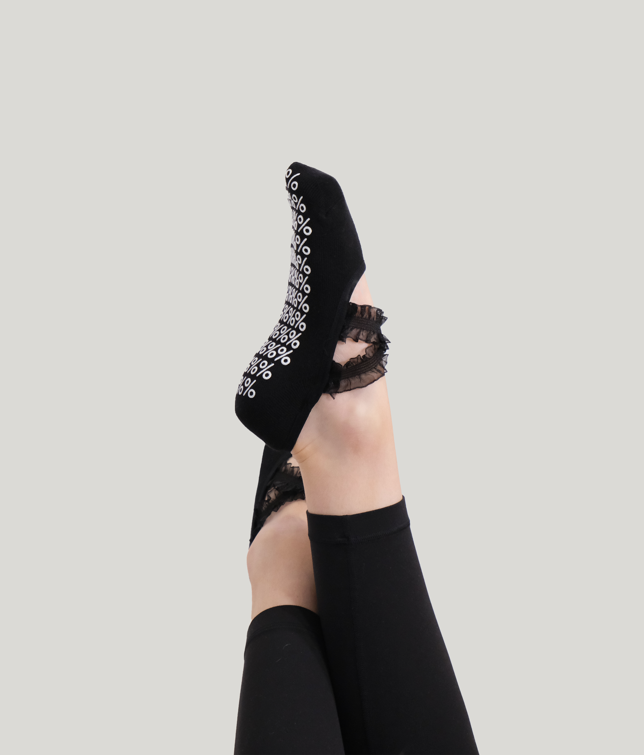 Ballet Style Grip Pilates Socks - Black