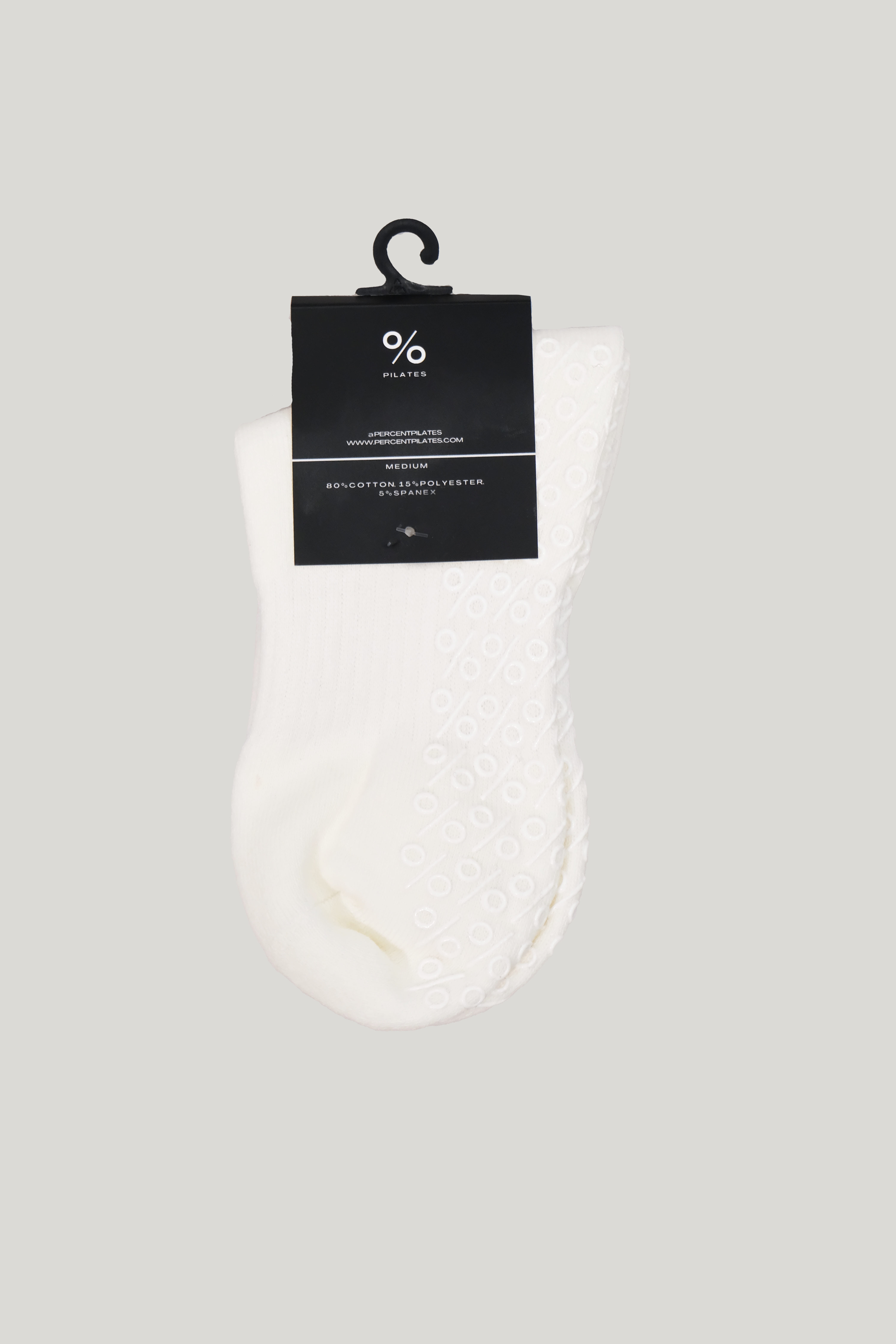 Percent Pilates Socks - Cream and Pink