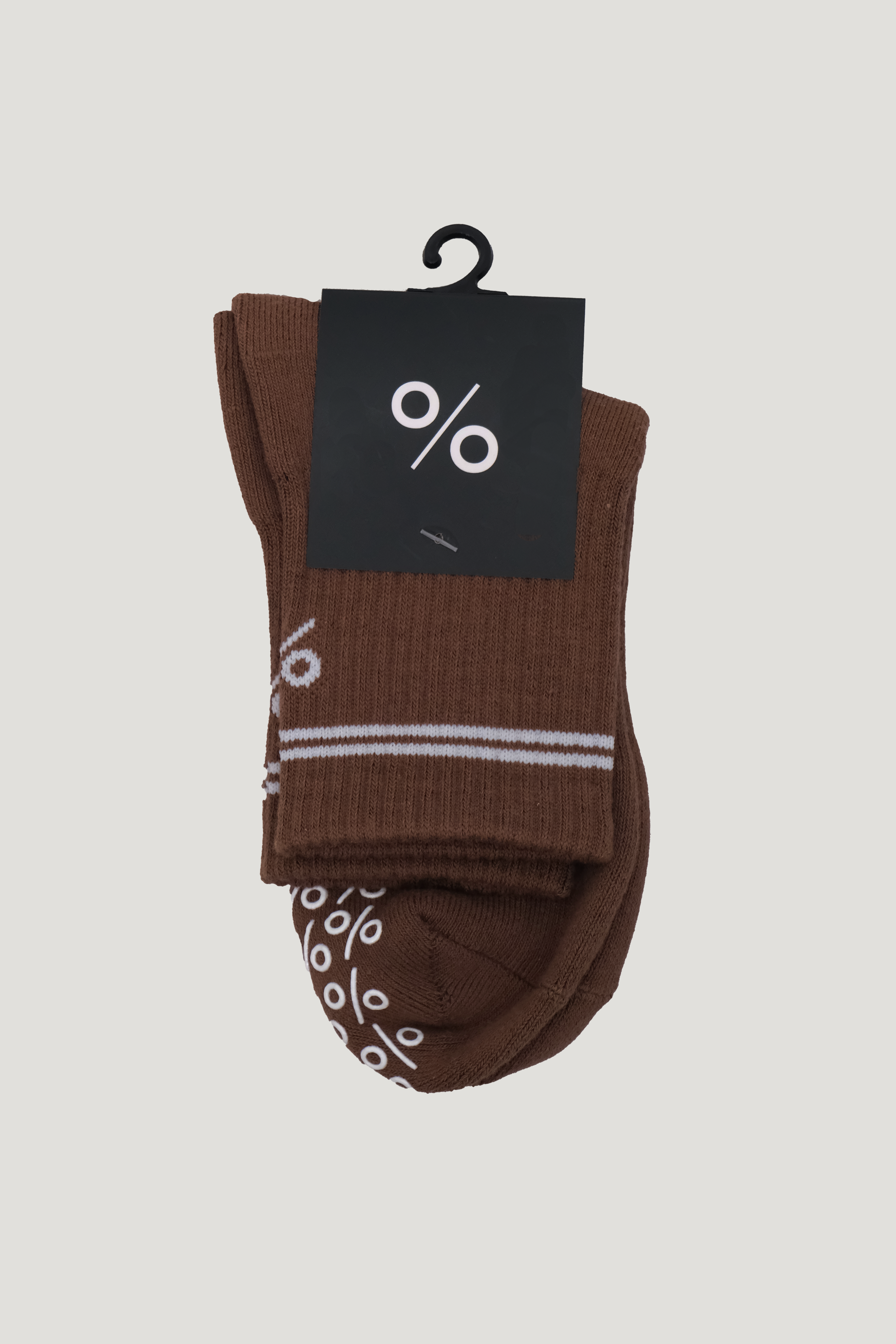 Percent Pilates Socks - Cappucino
