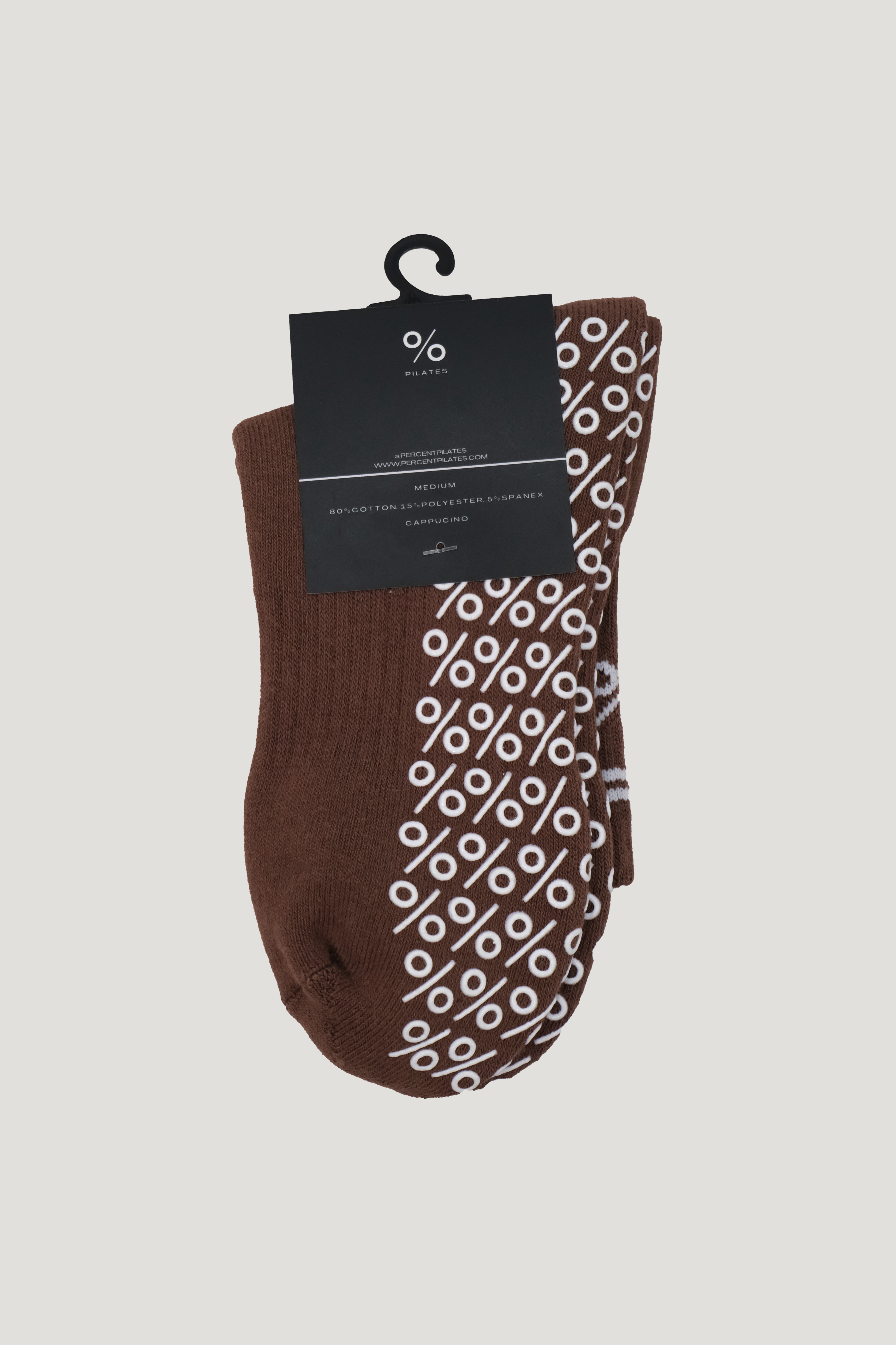 Percent Pilates Socks - Cappucino
