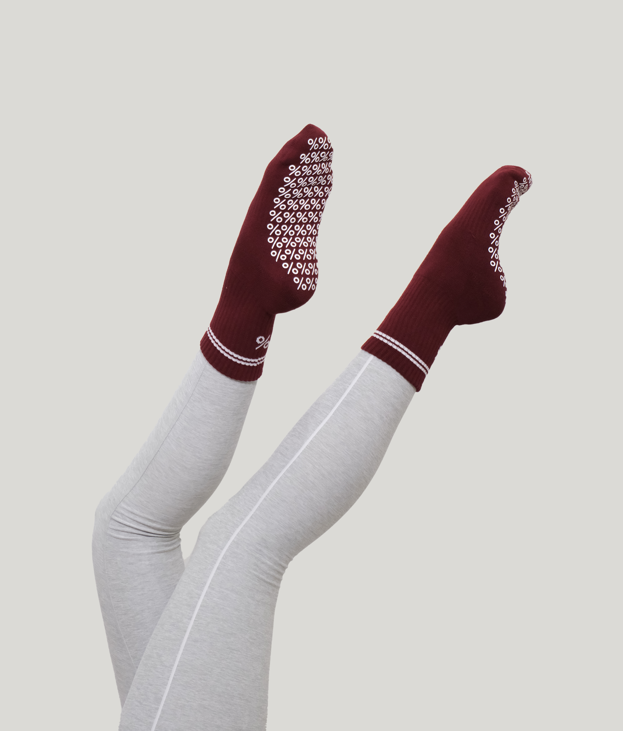 Percent Pilates Socks - Cherry Red
