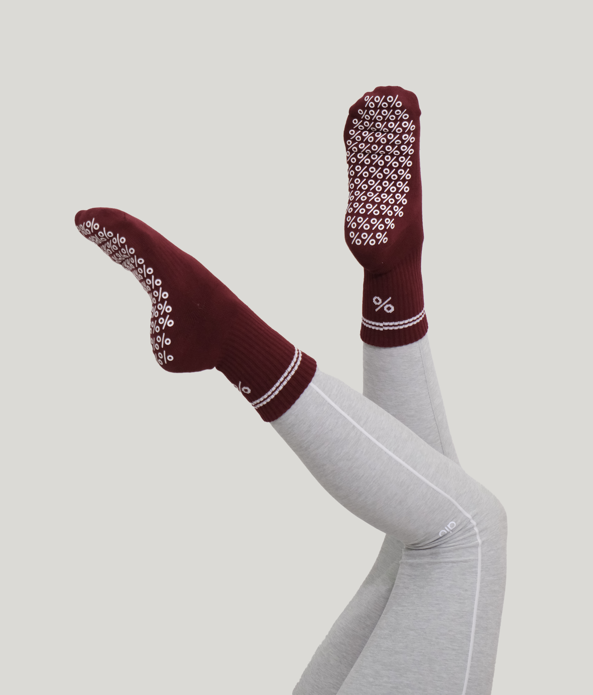 Percent Pilates Socks - Cherry Red