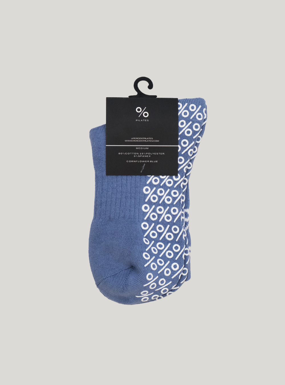 Percent Pilates Socks - Cornflower Blue