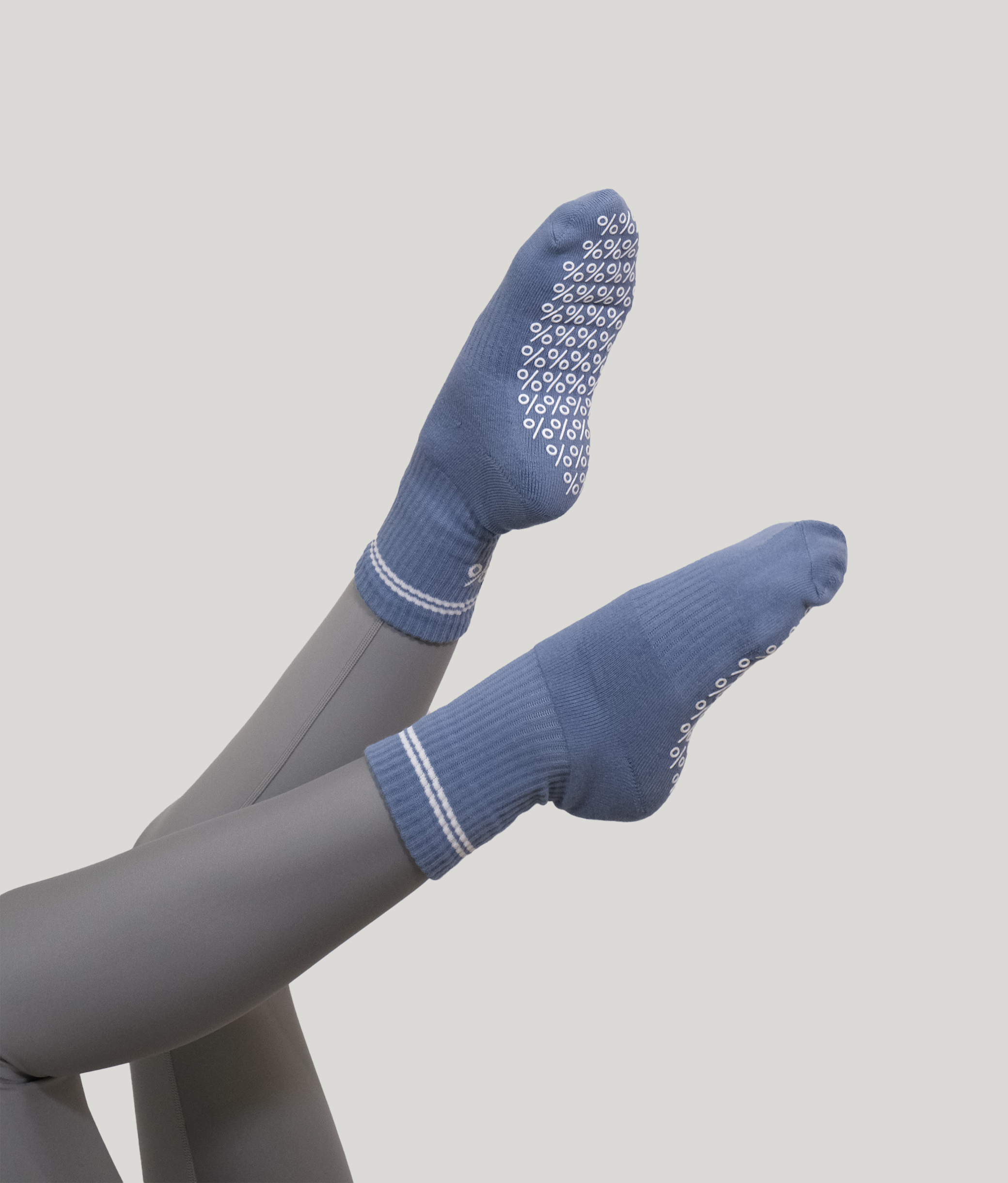 Percent Pilates Socks - Cornflower Blue