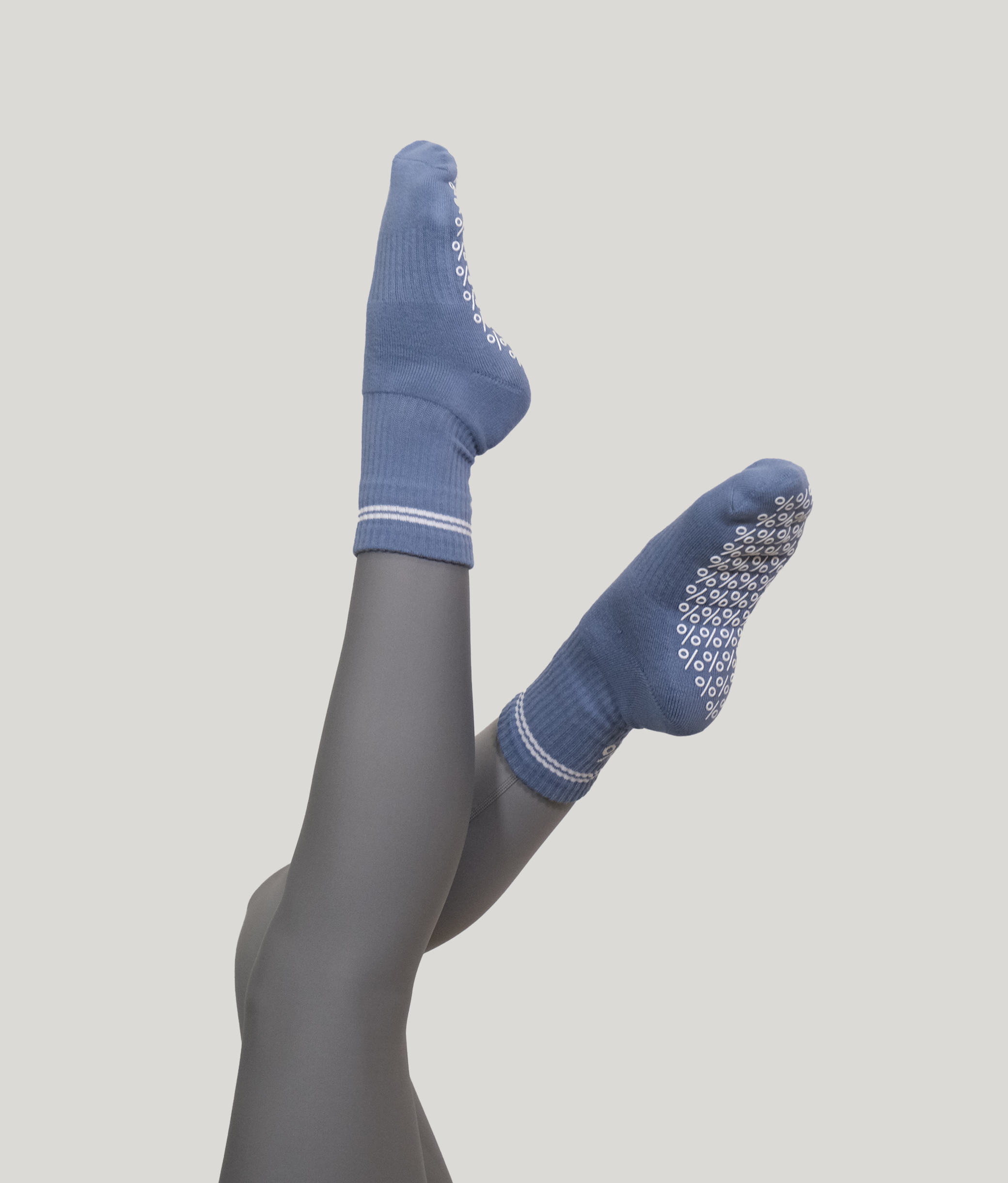 Percent Pilates Socks - Cornflower Blue