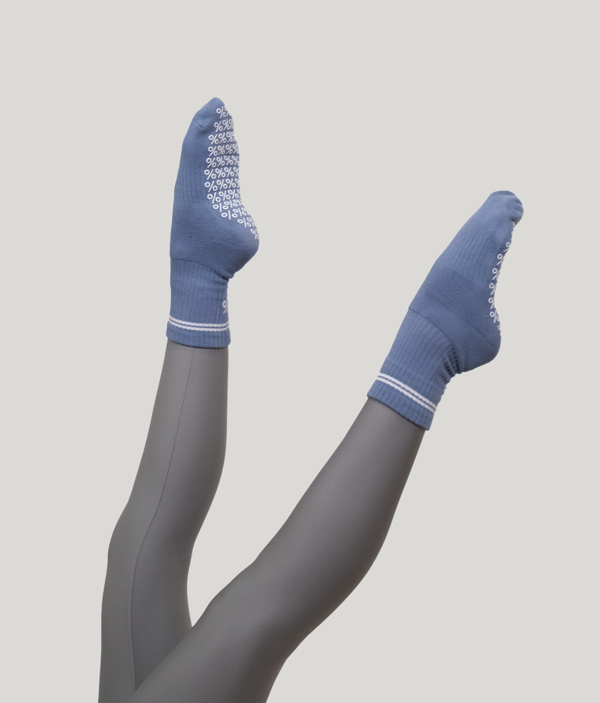 Percent Pilates Socks - Cornflower Blue