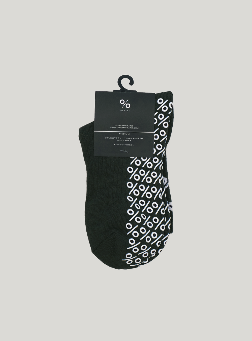 Percent Pilates Socks - Forest Green