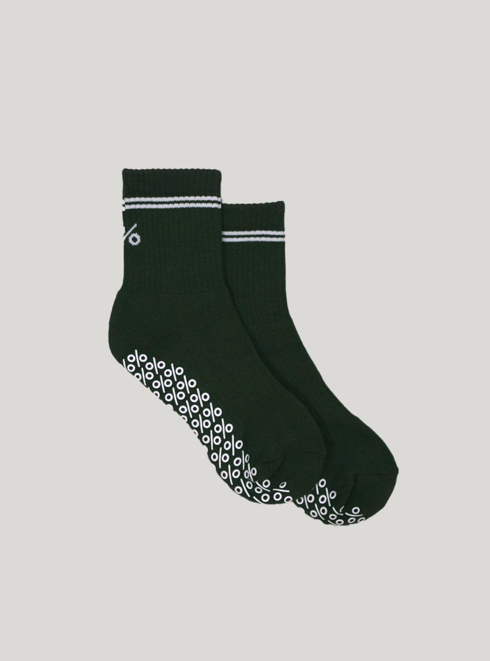 Percent Pilates Socks - Forest Green