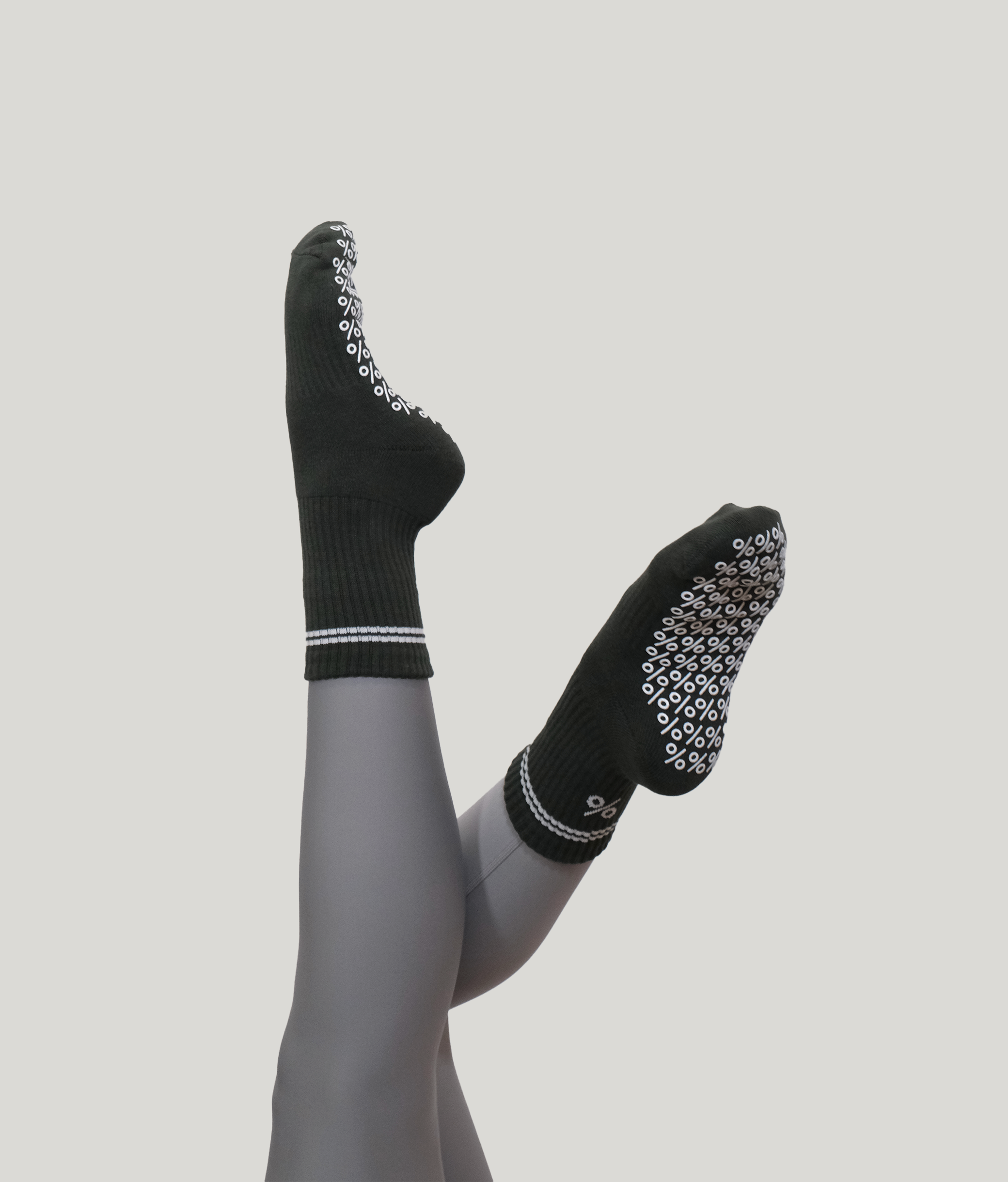Percent Pilates Socks - Forest Green