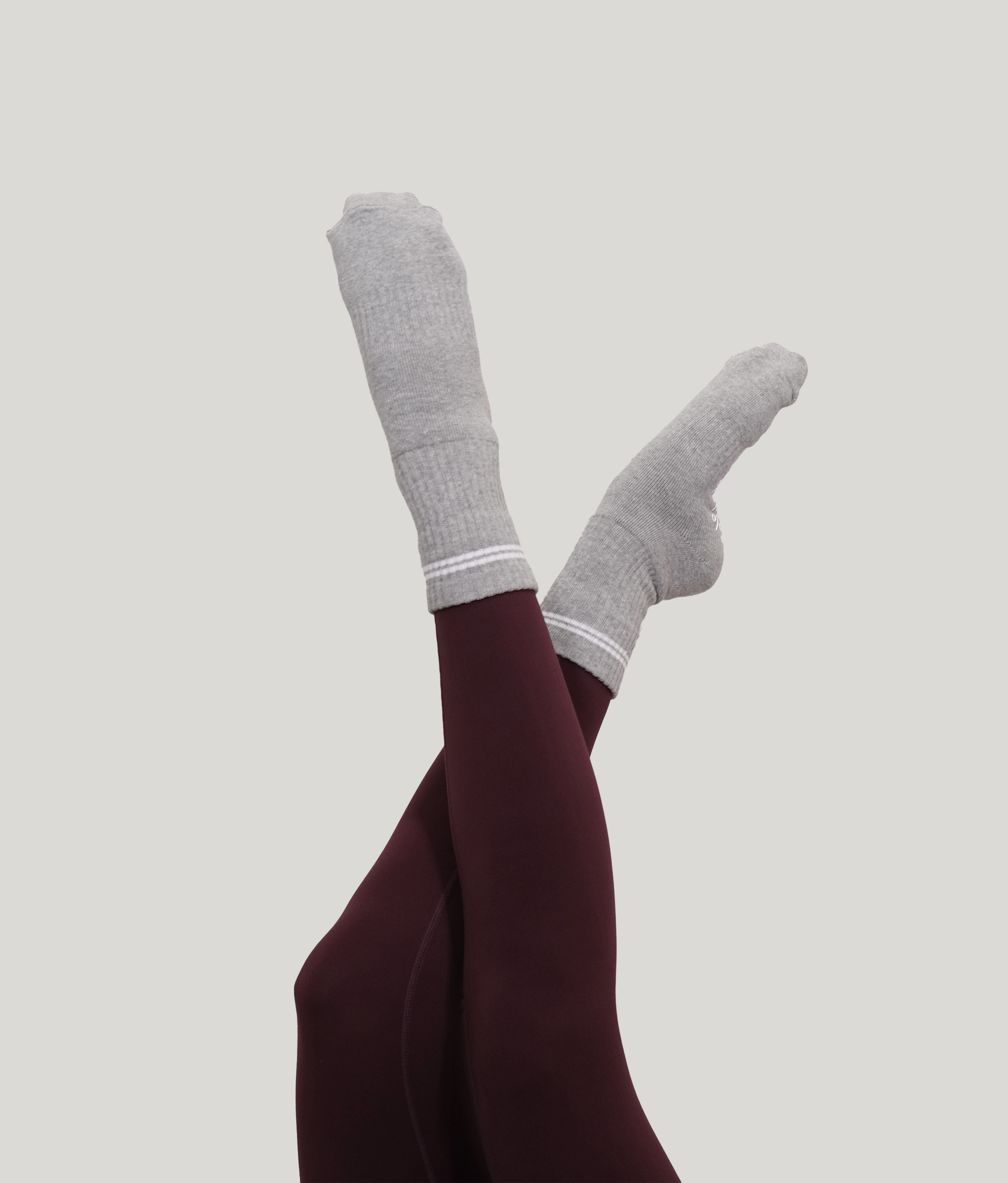 Percent Pilates Socks - Light Grey Marl