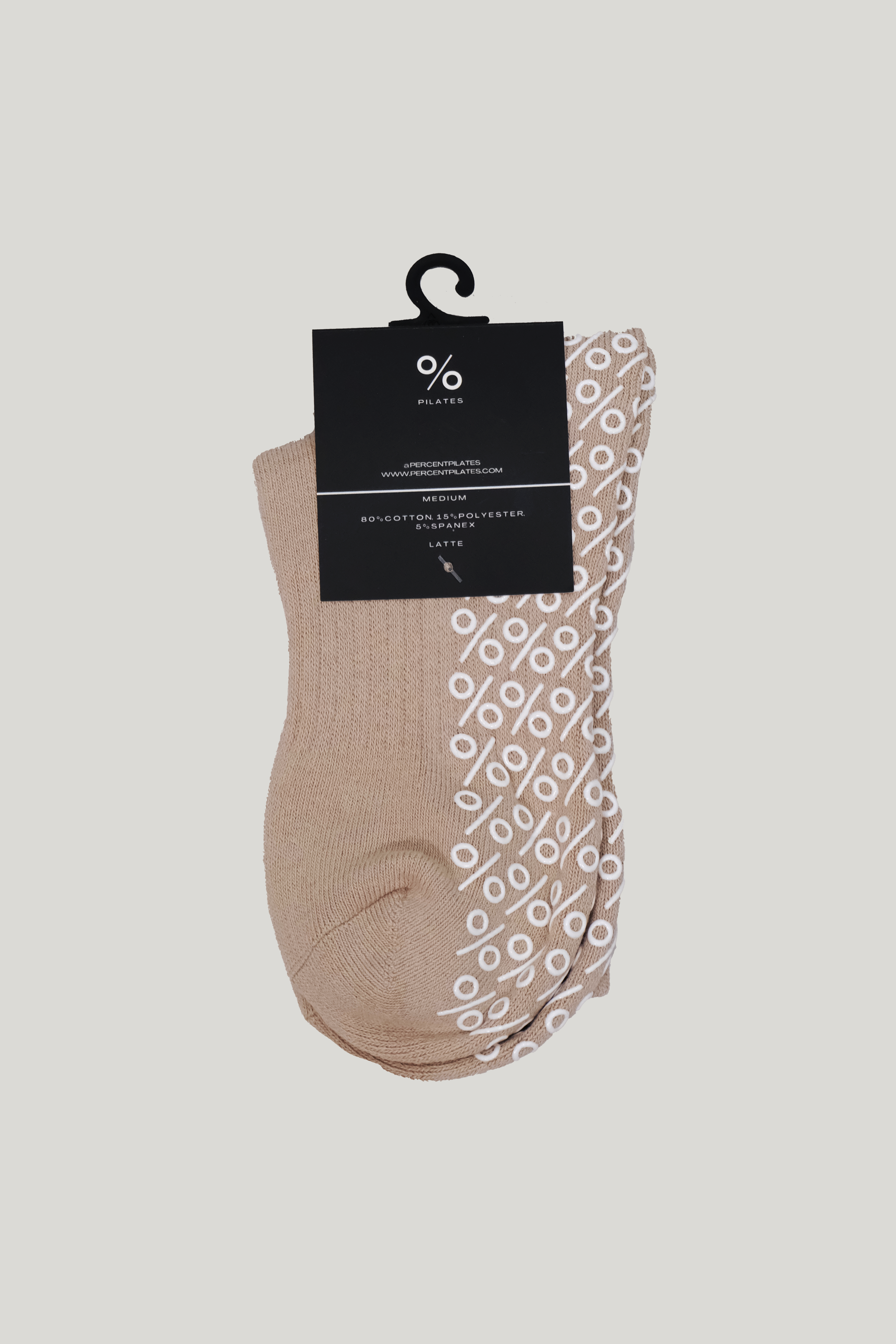 Percent Pilates Socks - Latte
