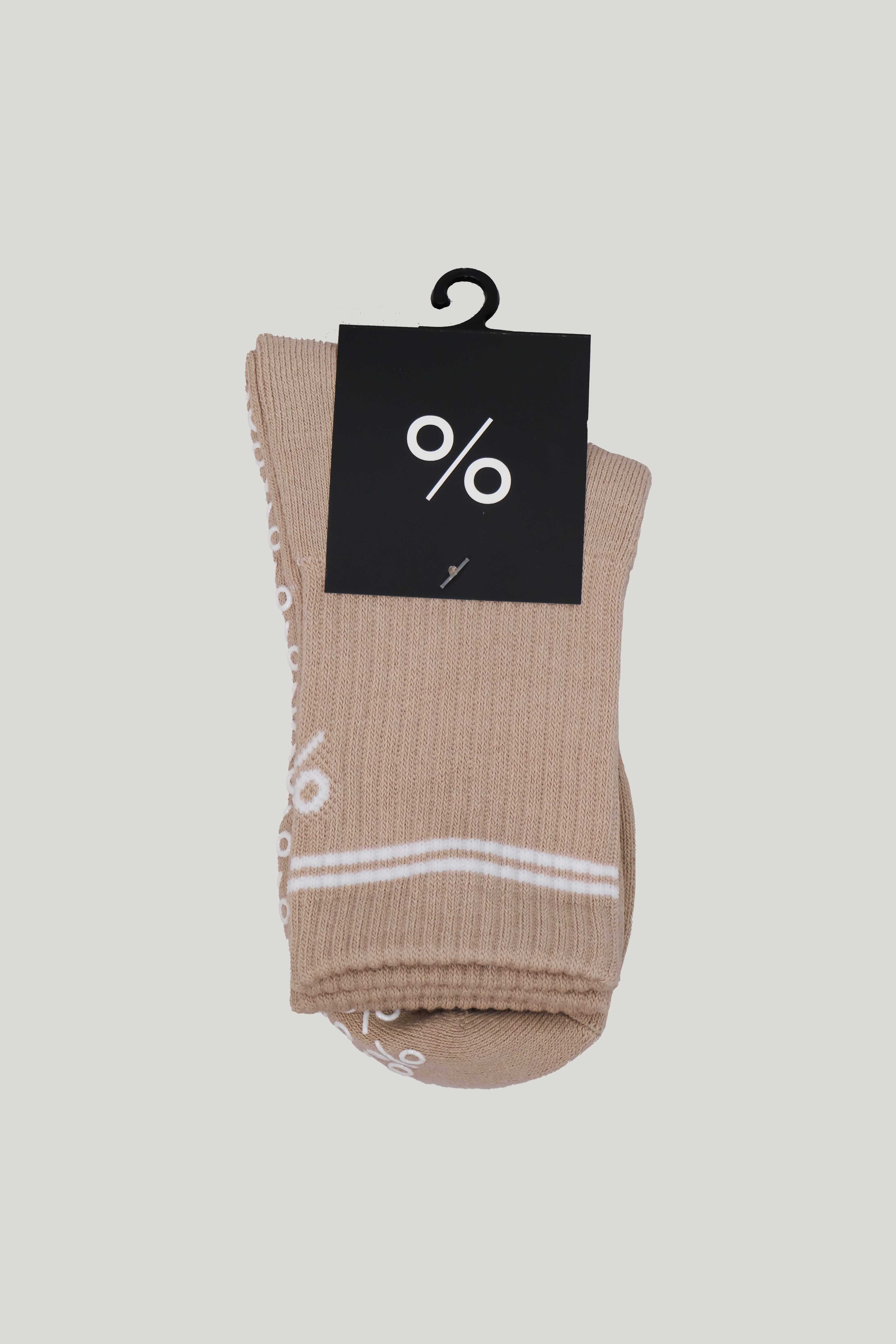 Percent Pilates Socks - Latte