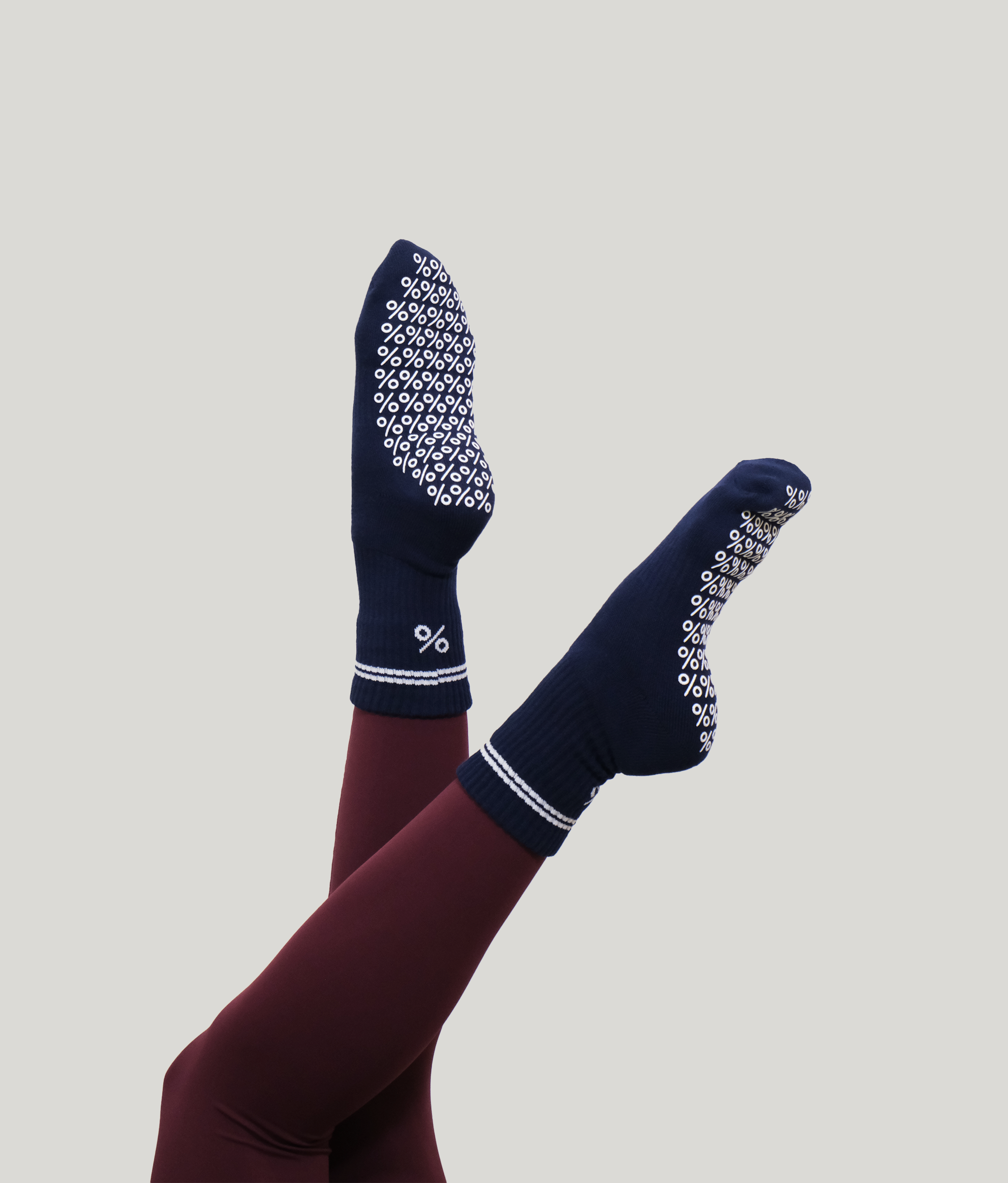 Percent Pilates Socks - True Navy Blue