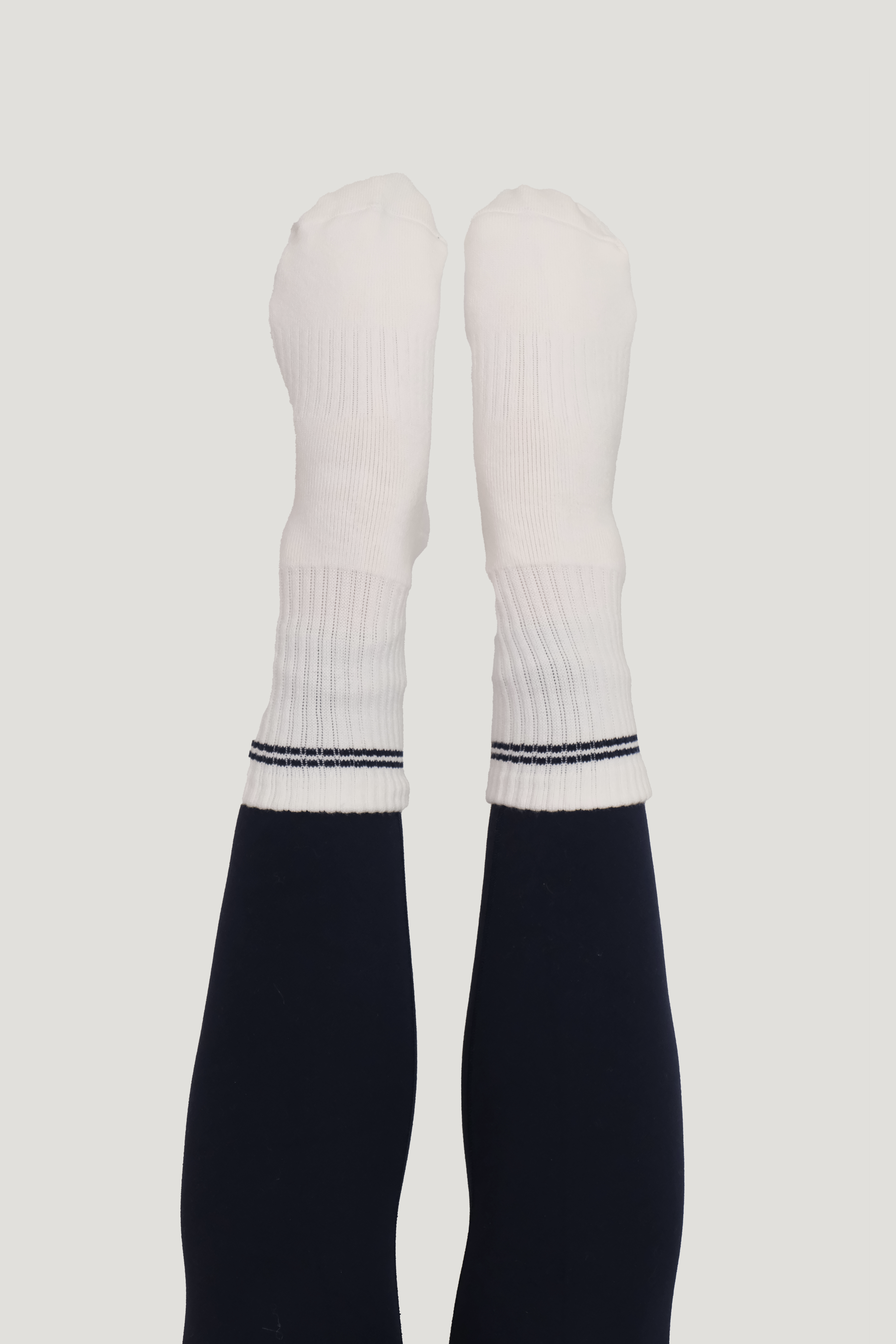 Percent Pilates Socks - Cream and Navy