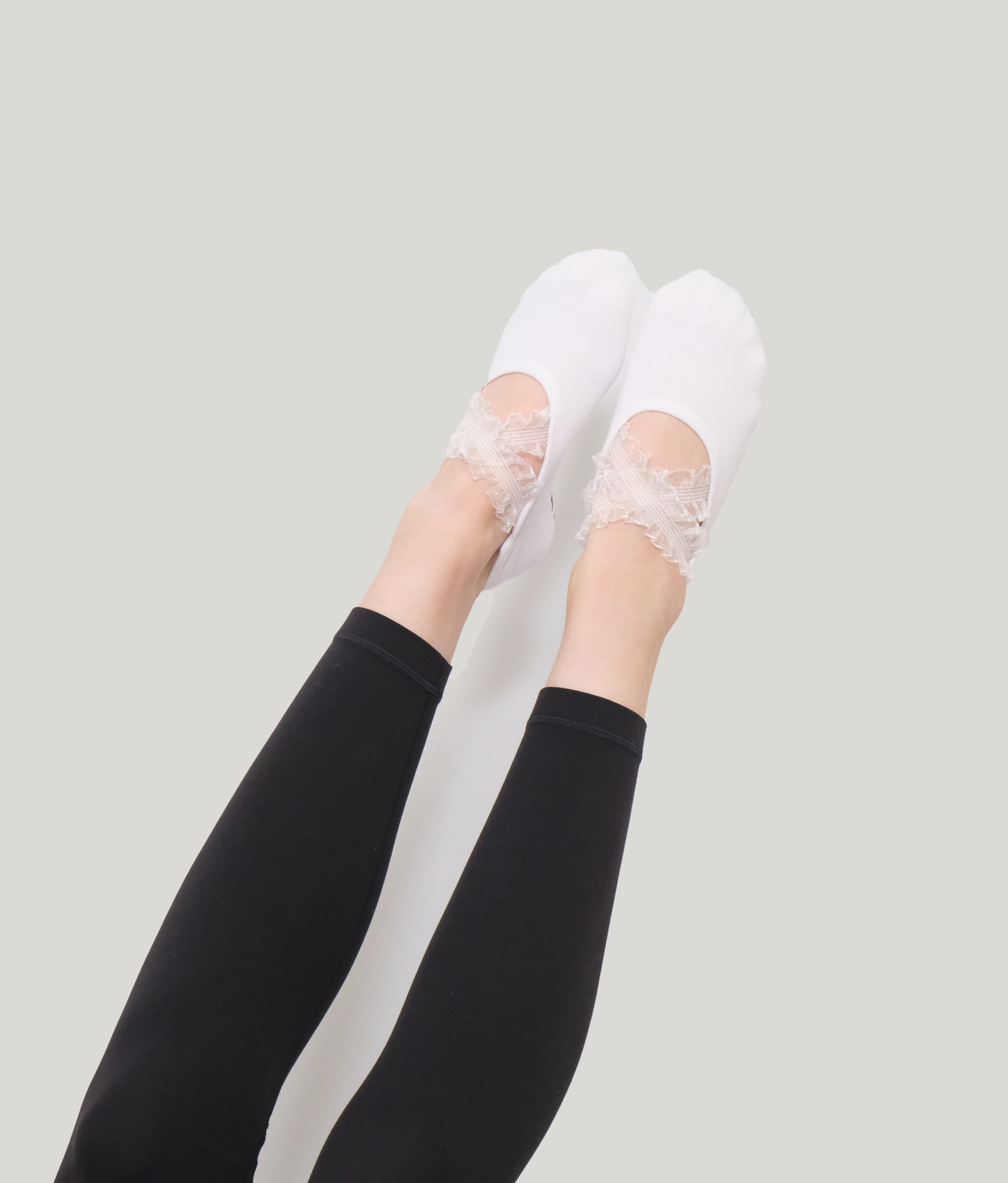 Ballet Style Grip Pilates Socks - White