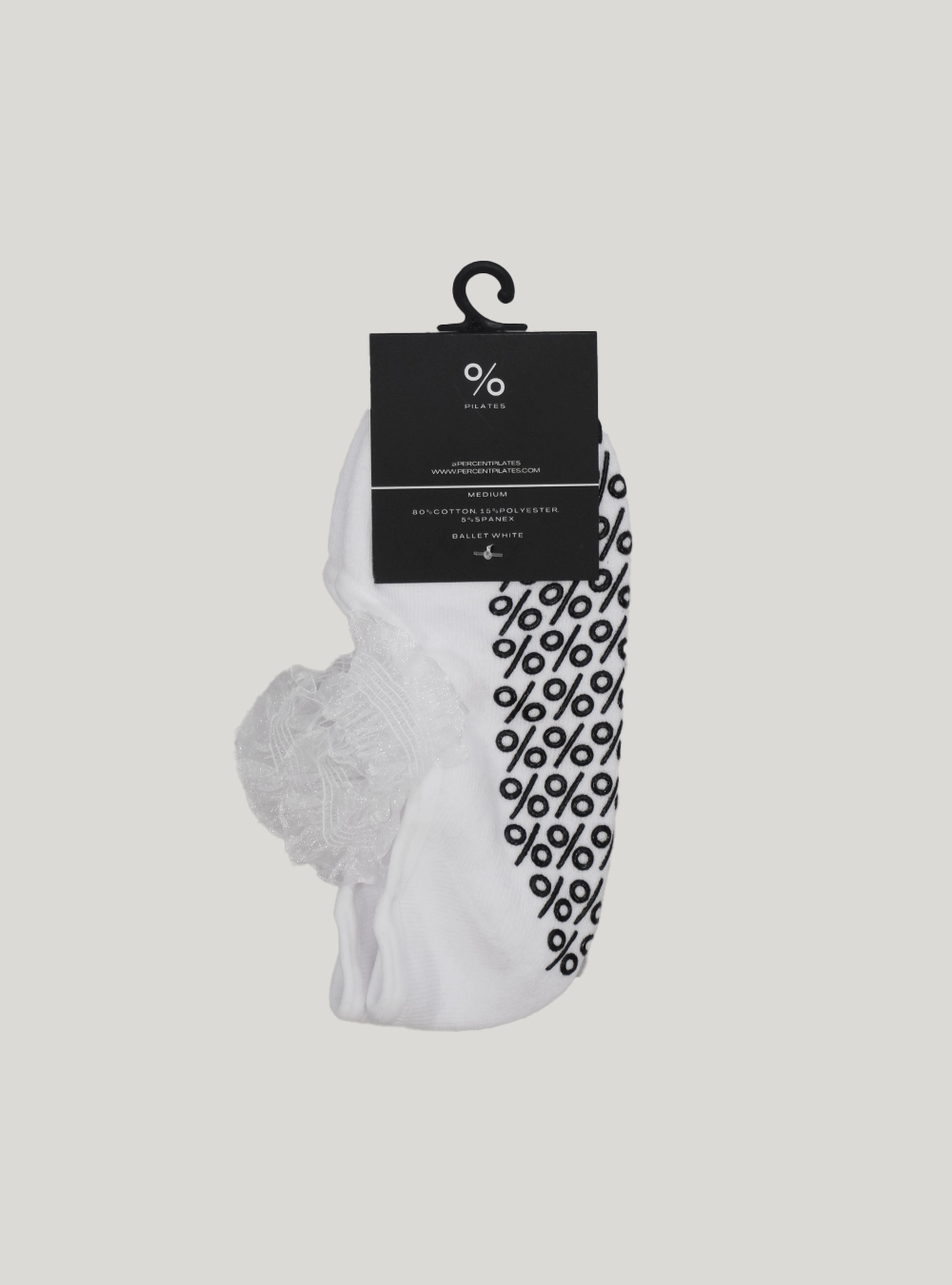 Ballet Style Grip Pilates Socks - White